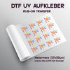 DTF UV Aufkleber Bogen 57x50cm – Rub-On Sticker, wasserfest